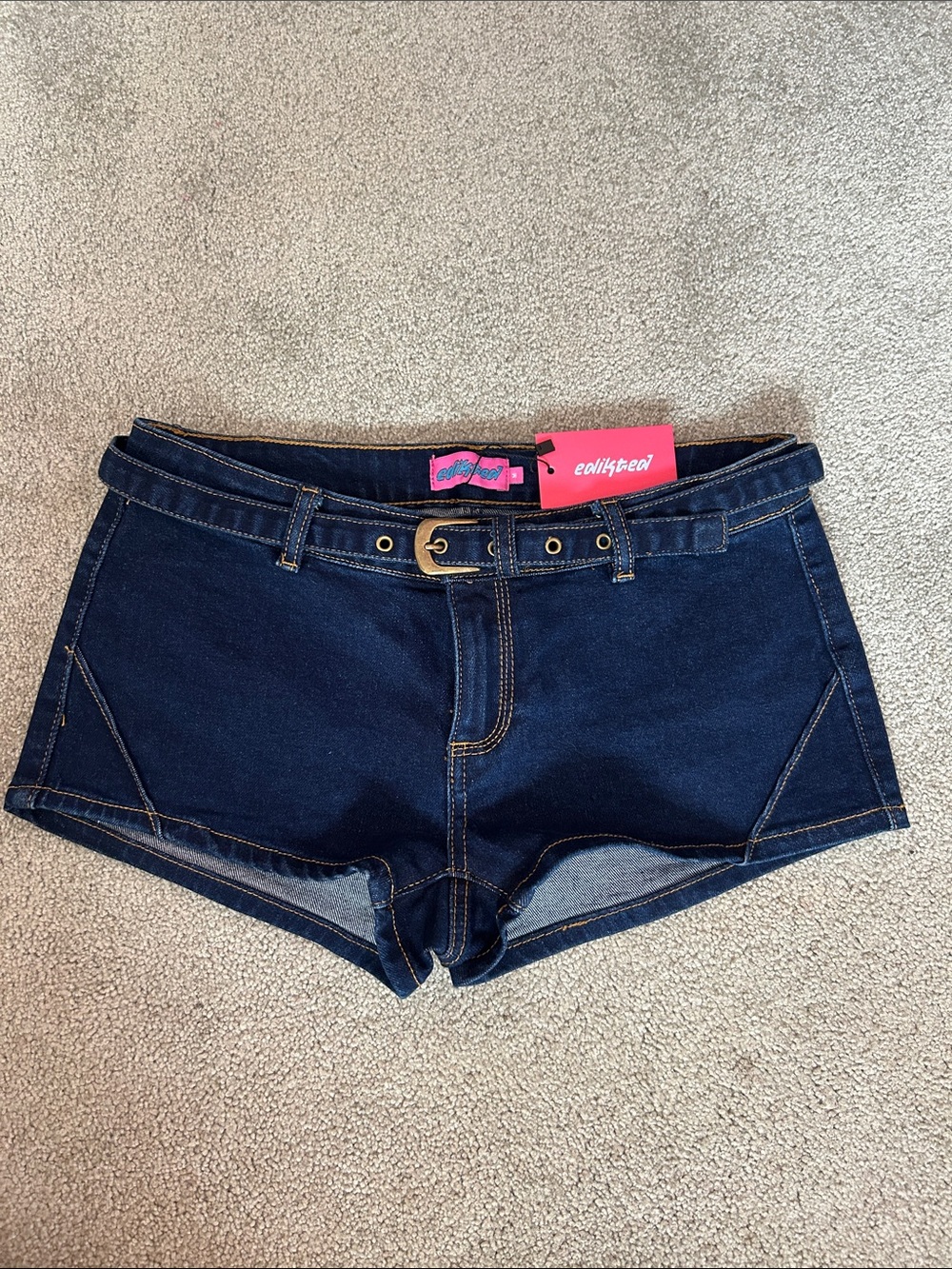 edikted low rise jean shorts